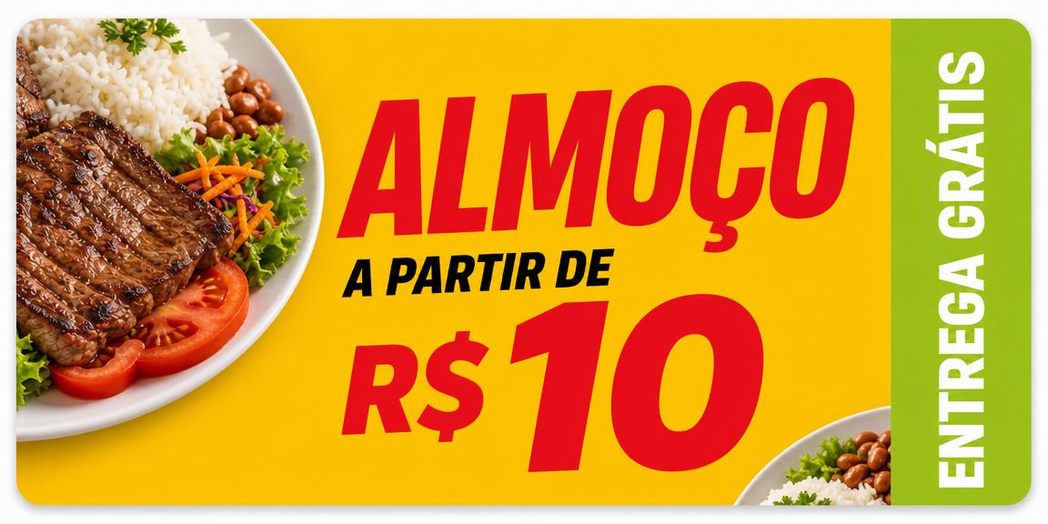 Almoço a partir de R$ 10 — Entrega grátis